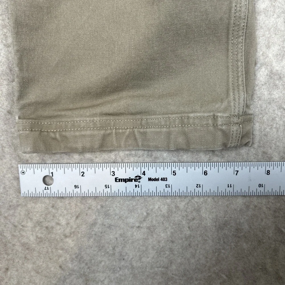 Duluth Trading Flex Fire Hose Pants Mens 32x30 Khaki Slim Fit Work Jeans